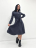 Вельветова сукня міді «Ofelia» оптом | Розпродаж моделі Графіт, 42-44