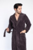 Nusa Халат чоловічий з капюшоном Nusa 2805 коричневий