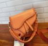 Женская мини сумочка клатч на плечо, яркая маленькая сумка бананка эко кожа Оранжевый