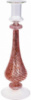 Підсвічник скляний Candlestick 8.5х26см, рожевий