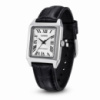 Жіночий годинник Casio LTP-V007L-7B1 Classic на чорному шкіряному ремінці з прямокутним корпусом