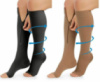 Компрессионные гольфы для фиксации лодыжек Zip Sox, S/m черный и бежевый