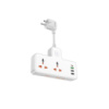 Мережевий фільтр HOCO  AC12A Reise 2-position expansion socket(PD30W/1C3A) (8.5 cm) White (6942007607100)