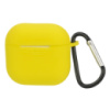 Чехол силиконовый с карабином для Apple AirPods 4 цвет  08 желтый