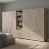Шкаф для одежды Гелар Doros Дуб сонома 4+4ДСП с пеналом 370х49.5х203.4 (DRS-011933)