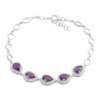 Серебряный браслет CatalogSilver с натуральным аметистом 4.2ct, вес изделия 5,6 гр (2182191) 1720 размер