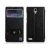 Чехол Xoomz для Xiaomi Redmi Note Litchi Pattern Leather Black (side-open) (XXN001)