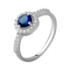 Серебряное кольцо CatalogSilver с сапфиром nano 0.748ct, вес изделия 1,6 гр (1988596) 17 размер