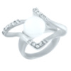 Серебряное кольцо CatalogSilver с натуральным жемчугом, вес изделия 6,14 гр (0316598)