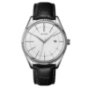 Чоловічий класичний годинник Skmei 9298SISIBK Silver-Black зі шкіряним ремінцем та мінеральним склом