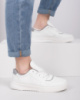 Чоловічі білі кросівки із сірим задником