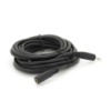 Удлинитель Audio DC3.5 папа-мама 5.0м, Premium GOLD Stereo Jack, (круглый) Black cable, Пакет Q200