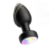 Анальна пробка що світиться з вібрацією БЕЗ Д/К Light Anal Plug 3,5*9 см чорний — Анальні іграшки