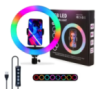 Кольцевая лампа RGB MJ30 30см с держателем для телефона