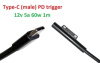 Переходник на 12v (max 5a, 60w) Microsoft 12pin SurFace 3/4 1m з USB Type-C (male) Power Delivery PD тригер (A class) 1 день гар.
