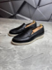 Лоферы Кожаные мужские LORO PIANA Leather Flash BLACK! Туфли мужские Лоферы чёрные! Натуральна КОЖА!