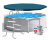 Intex 26706ND-5 New 305×99 см круглий каркасний басейн Prism Frame Pool сірий з фільтр насосом, сходами, тент