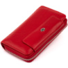 Гаманець зі шкіри на клямці 719343 Червоний