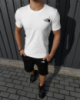 Чоловічий комплект The North Face футболка біла + шорти