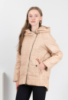 Жіноча бежева куртка з капюшоном