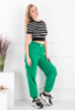 Жіночі зелені спортивні брюки-карго