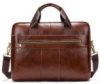 Ділова чоловіча сумка з зернистої шкіри 714836 Коричнева