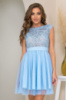 Коктейльна Сукня Міні Перли 21062 Блакитна