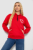 Худи женский на тонком флисе, цвет красный, 238R57162-10