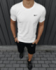 Чоловічий комплект Nike футболка біла + шорти