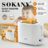 Подвійний побутовий тостер для хліба з 7 температурними режимами Sokany SK-08111 з режимом підігріву 750 Вт