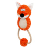 Іграшка для собак Лиса з пищалкою та мотузкою GiGwi ECO FRIENDZ, перероблений текстиль, М, 30 см