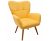 Крісло Флор тканина жовта букле тедді