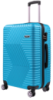 Велика пластикова валіза на колесах 115L GD Polo блакитна