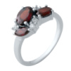 Серебряное кольцо CatalogSilver с натуральным гранатом, вес изделия 3,05 гр (2019183) 17 размер
