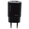 Мережевий зарядний пристрій SENTEO Z-02S 2Port USB + UCB-C PD 30W 3A Black (Код товару:34256)