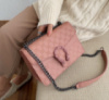 Стильная женская мини сумка Подкова. Модная женская маленькая сумочка клатч Светло-Розовый