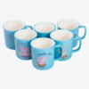 Набір чашок дитячих керамічних Summer Time 6 штук по 150 мл, блакитний