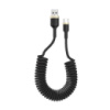 Дата кабель USB 2.0 AM to USB-C 1.0m spiral black ColorWay (CW-CBUC051-BK)