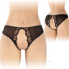 Трусики з розрізом еротичні Ambre для жінок чорні One Size для інтимних ігор