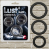 Набір із 3 чорних силіконових ерекційних кілець «lust 3 cock rings» від You2Toys