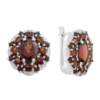 Серебряные серьги CatalogSilver с натуральным гранатом 8.701ct (2166306)