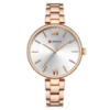 Жіночий годинник Curren 9017 Rose Gold-White у класичному стилі з мінеральним склом