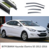 Дефлектори вікон Hyundai Elantra SD 2012-2016 П/К «FLY»«нерж.сталь 3D»BHYET1223-W/S(165-166)