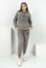 Жіночий сірий спортивний костюм на флісі