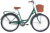 Велосипед уцененный ST 26« Dorozhnik CRYSTAL тормозная рама- с багажником зад St, с крылом St, с корзиной Pl 2022 STK-D-138 (темно-зеленый с серым)
