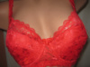 Мереживний бюстгальтер Diana червоний напівм'яка чашка С