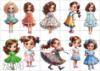 Цукрові картинки Girl (12 варіантів)