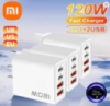 Зарядка для смарфона 4-ох портова 2 USB 2 Type C швидка зарядка для телефона планшета 30 Вт Xiaomi Poco Samsung Huawei Sony