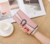 Женский кошелек клатч с подковой экокожа, стильный портмоне для девушек Подкова Розовый