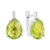 Серебряные серьги CatalogSilver с хризолітом 8.4ct (2157588)